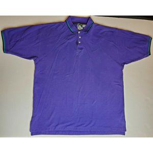 Vtg Mcintosh & Seymour Soccer Oregon Rugby Gear Purple Polo Size XXL 3 Button